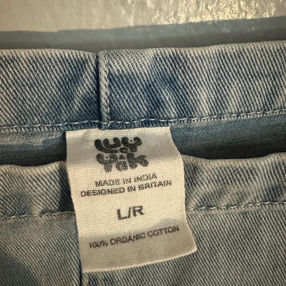 Lucy & Yak Originals Light Wash Denim Overalls Size L/R (Organic Cotton) - Picture 4 of 13